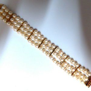 6.5mm Akoya pearls pearls bead bracelet 14kt
